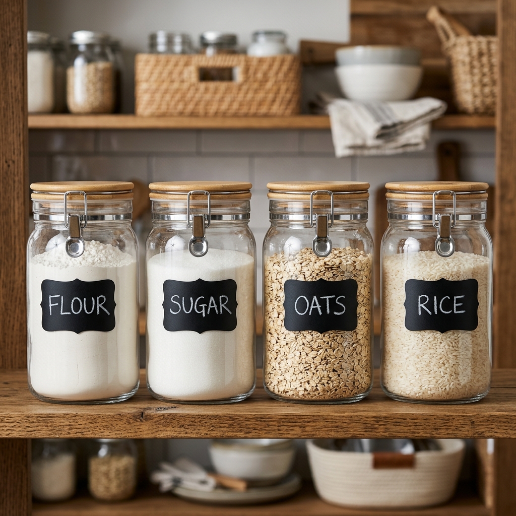 Vtopmart 4-Piece Large 5.2L Airtight Bulk Storage Containers for Flour & Sugar