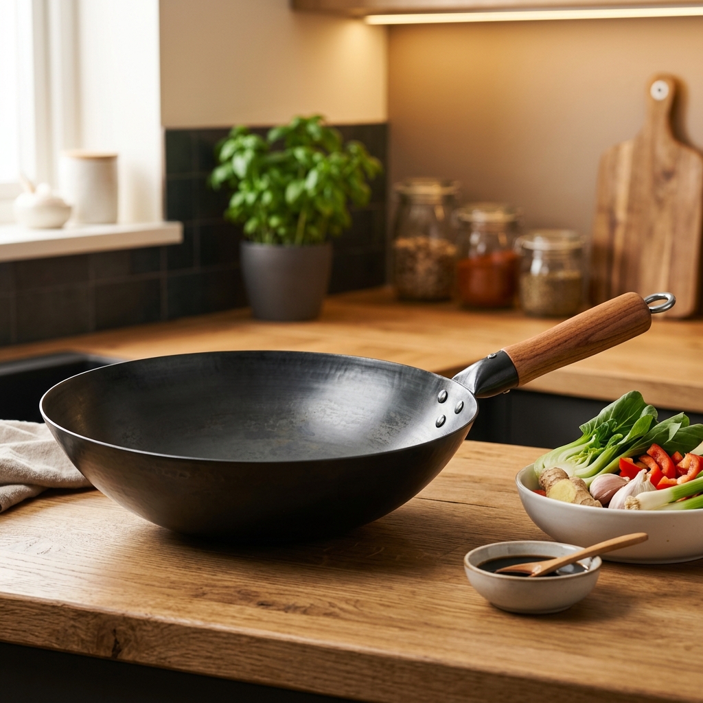 Yosukata 14" Pre-Seasoned Carbon Steel Wok